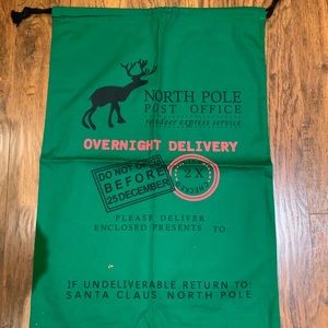 Christmas Burlap Bag- Overnight Delivery - 8 Bags